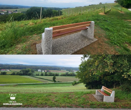 Postavitev šestih novih klopi v Krajevni skupnosti Spodnja Ščavnica 1